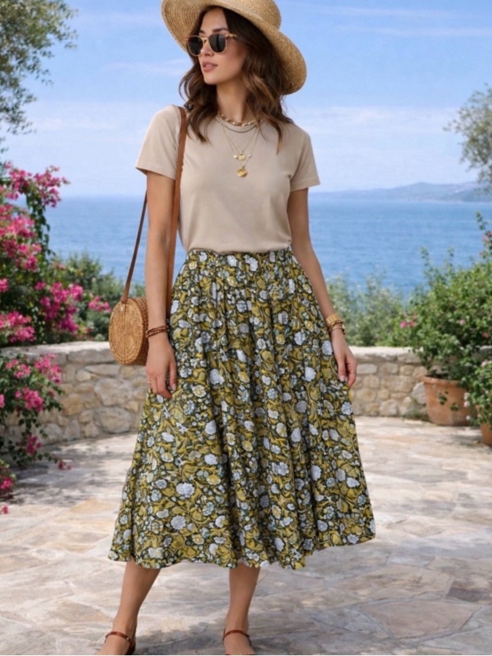 Catherine Malendrino size 2 & 6 Women's floral skirt  NWT